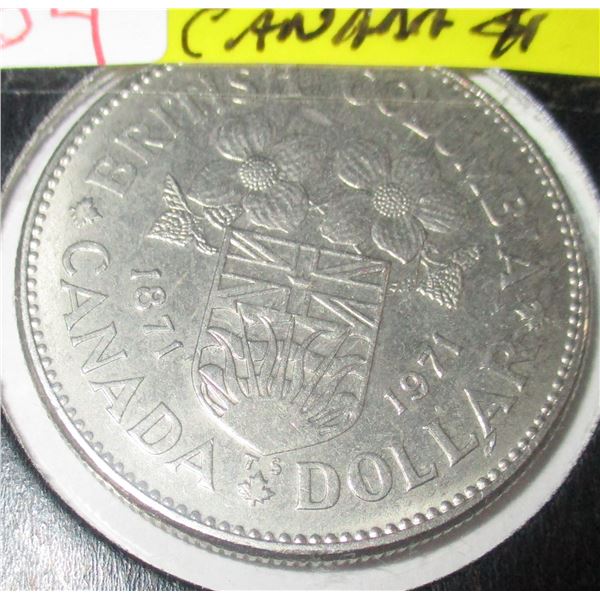 1871 - 1971 BRITISH COLUMBIA CANADA DOLLAR