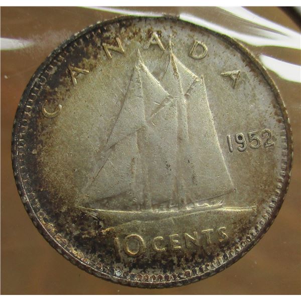 1952 CANADA KING GEORGE VI SILVER DIME