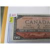 Image 5 : 1954 DEVILS FACE SCARCE BANK OF CANADA $2 BILL