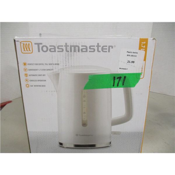 SHELF PULLS (AS IS):  TOASTMASTER ELECTRIC KETTLE