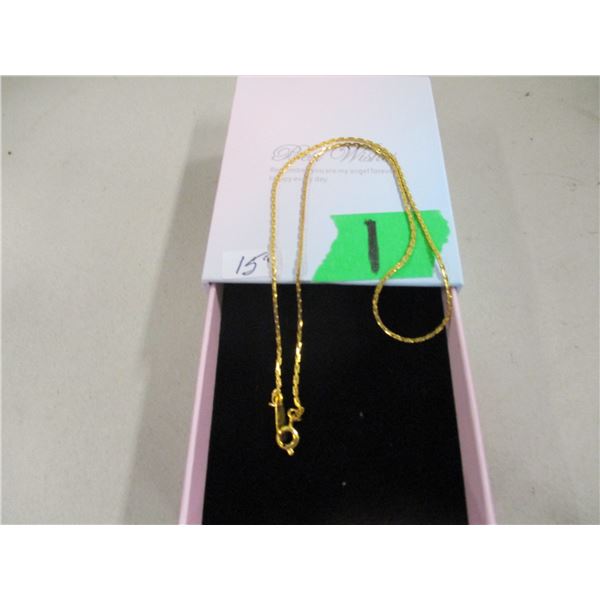 NEW:  15" GOLD TONE CHAIN