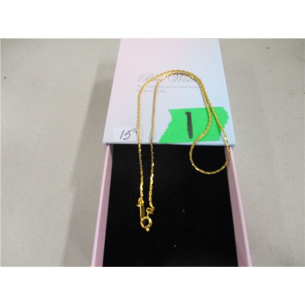 NEW:  15" GOLD TONE CHAIN