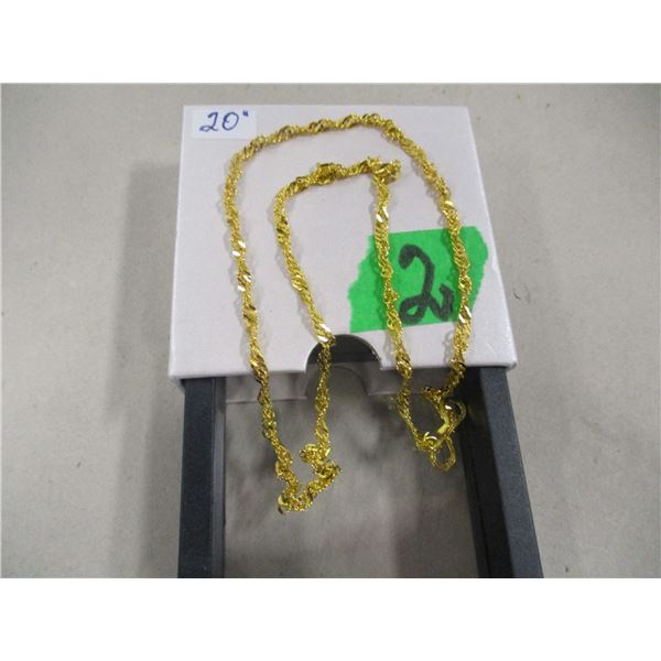 NEW:  20" GOLD TONE CHAIN