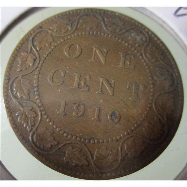 1910 CANADA KING EDWARD VII LARGE COPPER COIN
