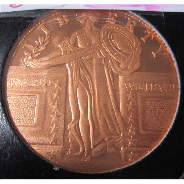 999 FINE COPPER USA STANDING LIBERTY COIN