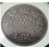 Image 1 : 1902H CANADA VICTORIAN SILVER DIME