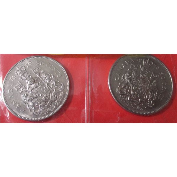 1976 - 1979 CANADA UNCIRCULATED HALF DOLLAR
