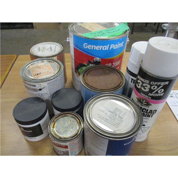 BOX C/W ASSORTED PAINTS