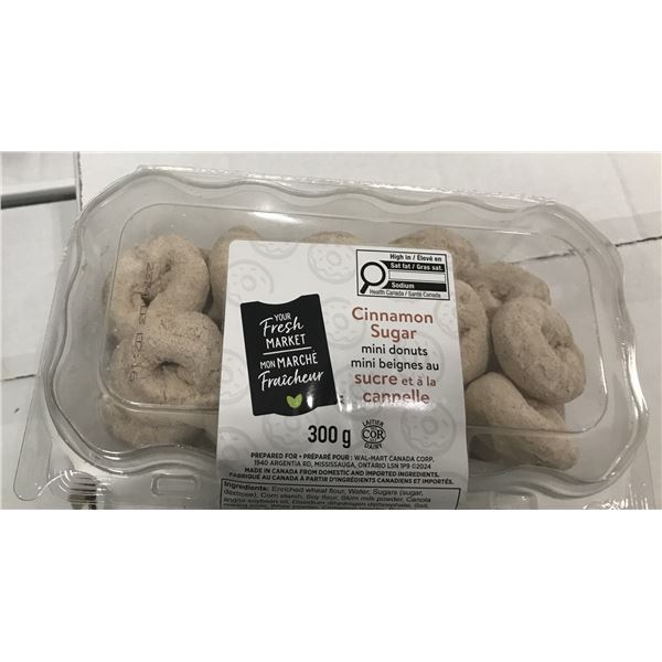 FROZEN:  CINNAMON SUGAR MINI DONUTS (300G) - CONTAINER
