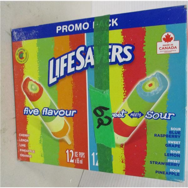 FROZEN:  LIFESAVERS ICE POPS (24) - BOX