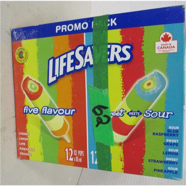 FROZEN:  LIFESAVERS ICE POPS (24) - BOX