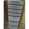 Image 1 : ESTATE:  7 DRAWER PLASTIC STORAGE UNIT (BLACK & CLEAR) (APPROX. 42" HIGH)