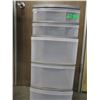 Image 1 : ESTATE:  5 DRAWER PLASTIC STORAGE UNIT (GREY & CLEAR) (APPROX. 36" HIGH)