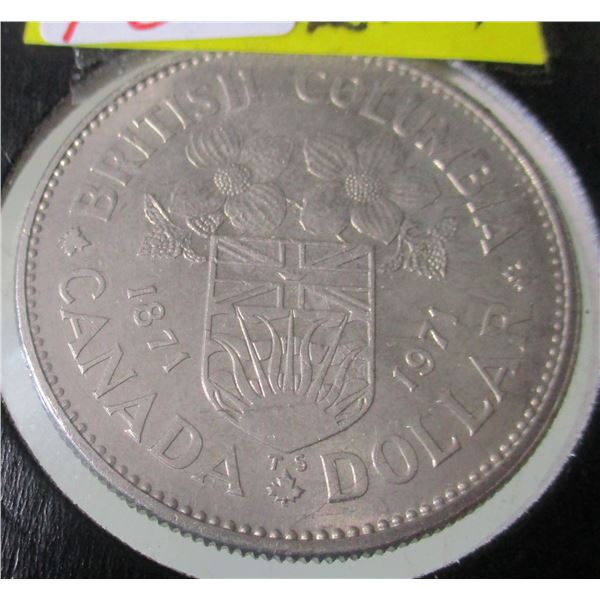 1871 - 1971 CANADA BRITISH COLUMBIA DOLLAR