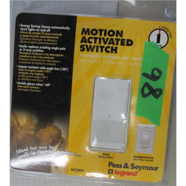 NEW:  MOTION ACTIVATED SWITCH