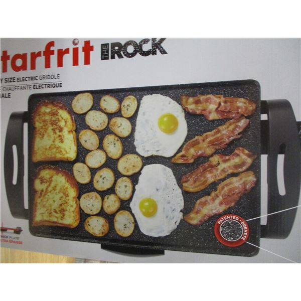 STORE RETURN (AS IS):  STARFRIT THE ROCK FAMILY SIZE ELECTRIC GRILL