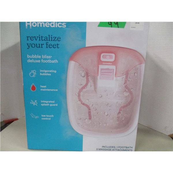 STORE RETURN (AS IS):  HOMEMEDIC DELUXE FOOT BATH