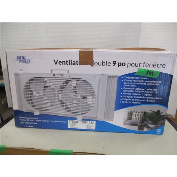 STORE RETURN (AS IS):  TWIN WINDOW FAN