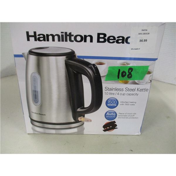 STORE RETURN (AS IS):  HAMILTON BEACH KETTLE