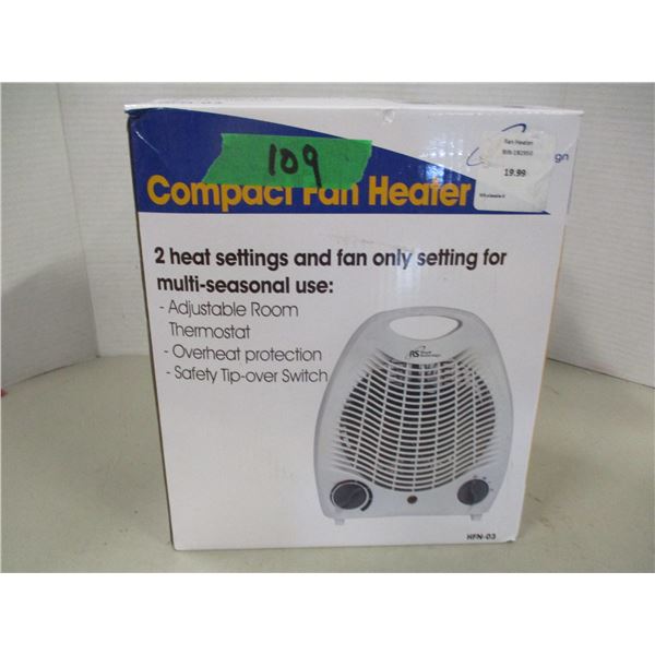 STORE RETURN (AS IS):  COMPACT FAN HEATER