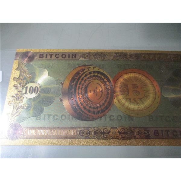 100 BIT COIN CURRANCY BANK NOTE