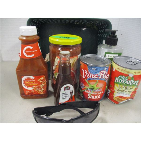 FREIGHT DAMAGE (AS IS):  BOX C/W ASSORTED GROCERY ITEMS (VANILLA, TOMATO SAUCE…)