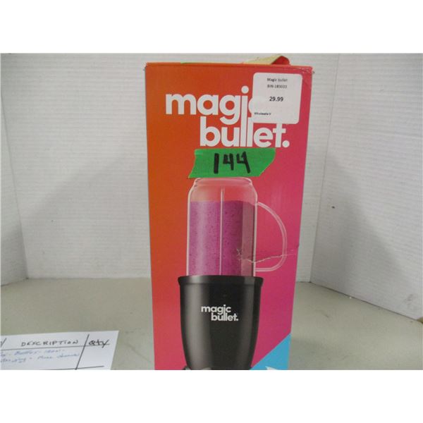 STORE RETURN (AS IS):  MAGIC BULLET