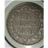 Image 1 : 1873 NEWFOUNDLAND VICTORIAN SILVER DIME