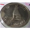 Image 1 : 1867 - 1967 PROOF CANADA SILVER HALF DOLLAR