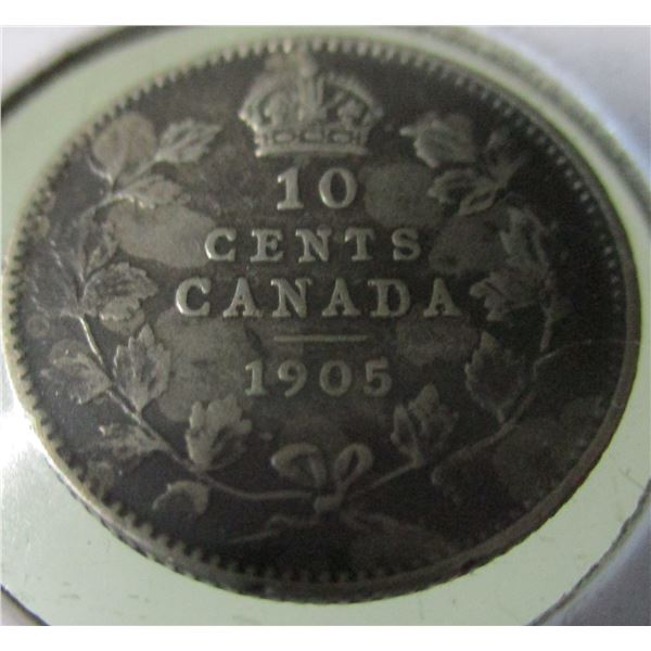 1905 KING EDWARD VII CANADA SILVER DIME