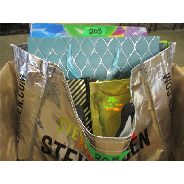 BOX C/W ASSORTED SHOPPING & GIFT BAGS