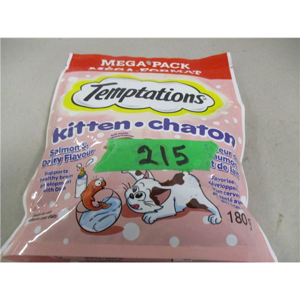 NEW:  TEMPTATIONS SALMON & DAIRY FLAVOR KITTEN TREATS (180G) - BAG