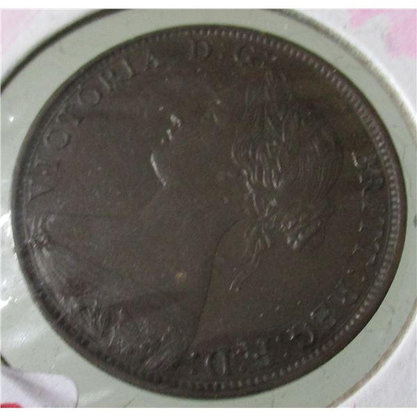 1861 EF NEW BRUNSWICK VICTORIAN LARGE PENNY