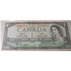Image 1 : 1954 DEVILS FACE LEGAL TENDER CANADA $1 BILL