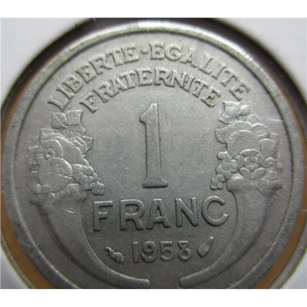 1958 ONE FRANC