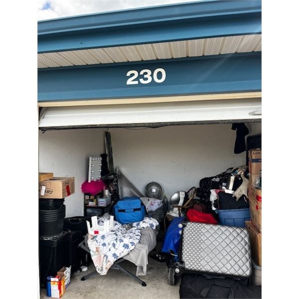 UNCLAIMED STORAGE UNIT: ARMOUR STORAGE (11204-84 Ave; Fort Sask) - Unit #230 (Approx. 10' x 10')