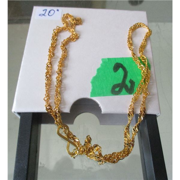 NEW:  20" GOLD TONE CHAIN
