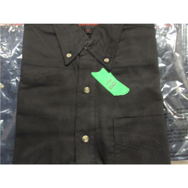 NEW:  3 - DARK BLUE LONG SLEEVE MEN'S SHIRTS (SIZE SMALL)