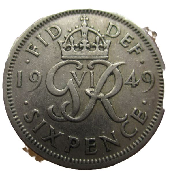1949 SILVER 6 PENCE