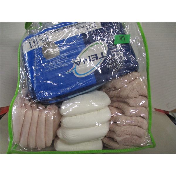 ESTATE:  BAG C/W TENA PADS