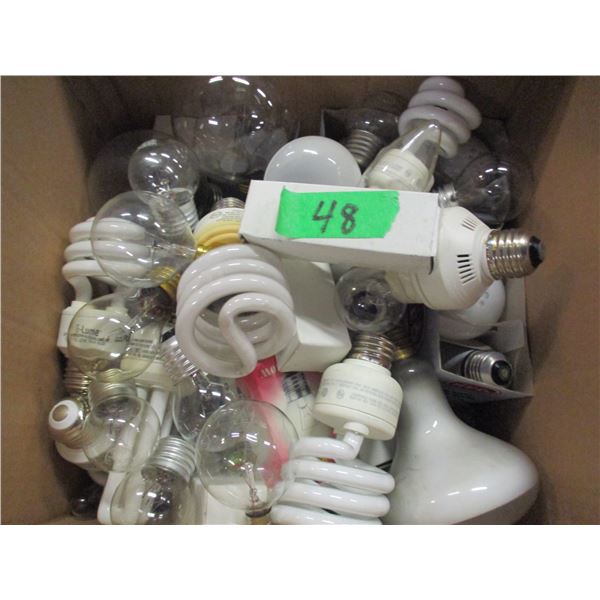 ESTATE:  BOX C/W ASSORTED LIGHT BULBS