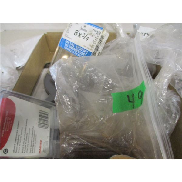 ESTATE:  FLAT C/W ASSORTED NAILS & HARDWARE