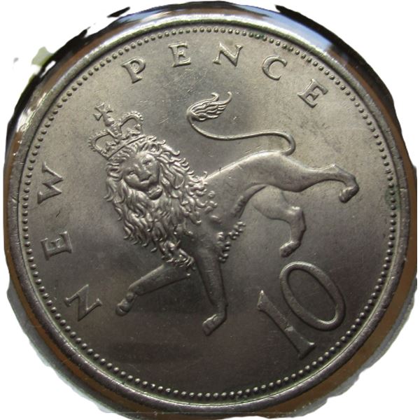 1973 UNCIRCULATED 10 NEW PENCE