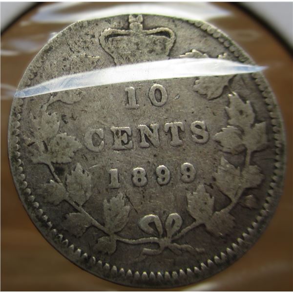 1899 CANADA VICTORIAN SILVER DIME
