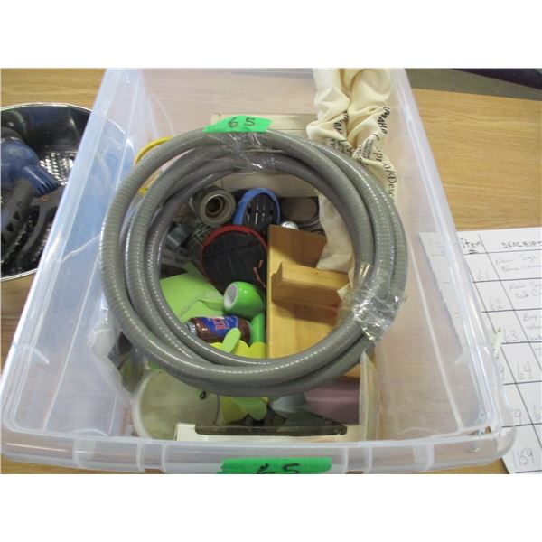 ESTATE:  BIN C/W HOSE, CAKE PAN, ETC