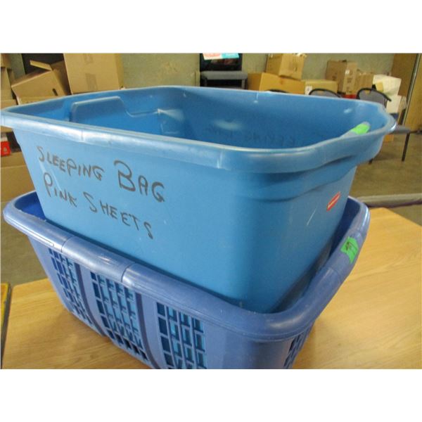 ESTATE:  PLASTIC TOTE & LAUNDRY BASKET