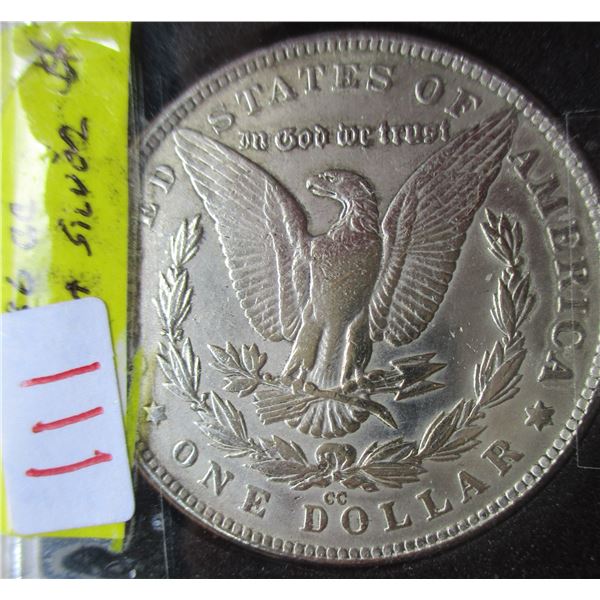 1886 CARSON CITY USA MORGAN SILVER DOLLAR (NOT TESTED - AS IS - SILVER CONTENT NOT VERIFIED)