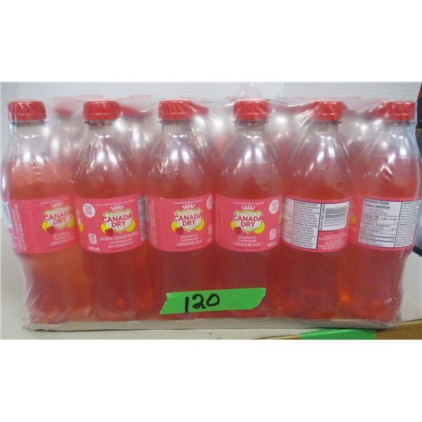 FREIGHT DAMAGE (AS IS):  CANADA DRY RASPBERRY LEMONADE GINGERALE (24 BOTTLES X 500 ML) - CASE