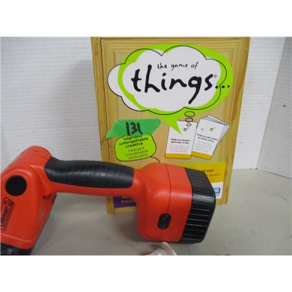 ESTATE:  FLASHLIGHT, GAME OF THINGS, ETC