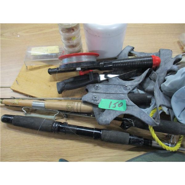ESTATE:  PAIL OF ICE FISHING EQUIPMENT
